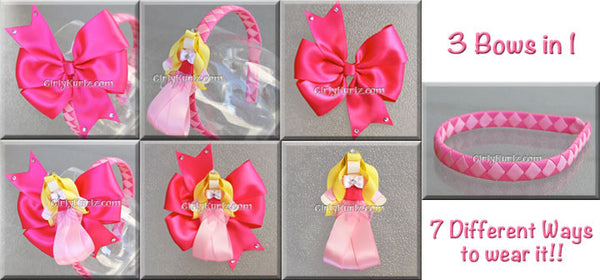 sleeping beauty headband hair bow