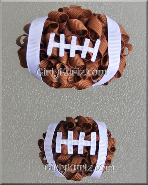 football hair bow
