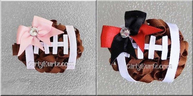 football hair bow
