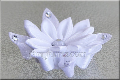 snowflake hair bow