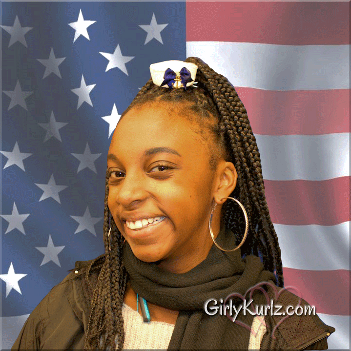 US Navy hair clip - 3D sailor hat ribbon sculpture for military families