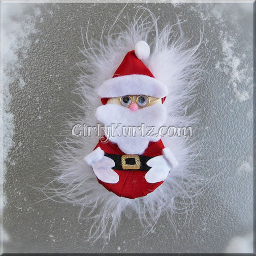 Marabou Santa Hair Bow