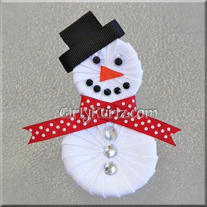 snowman hair clip