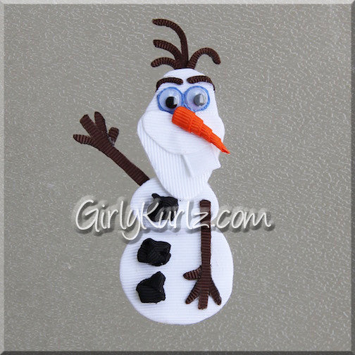 DIY snow buddy ribbon hair clip tutorial – handmade snowman accessory project