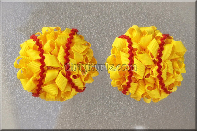 softball hair bow