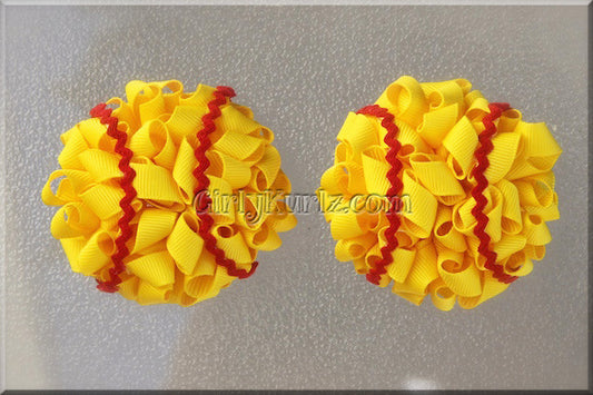 softball hair bow
