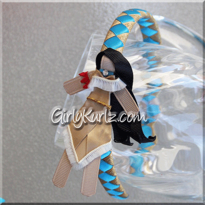 Fan-style spirit of the wind girl hair clip and matching headband tutorial with ribbon sculpture