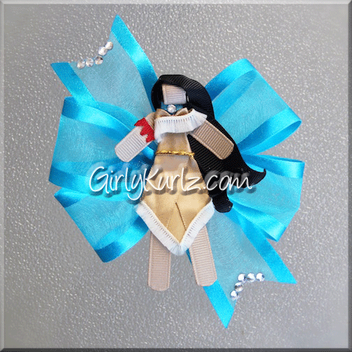 Layered spirit of the wind character bow tutorial with coordinating boutique bow