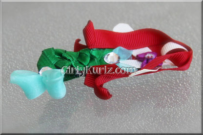 Under the Seashell Princess ribbon sculpture with red hair and mermaid tail — DIY tutorial