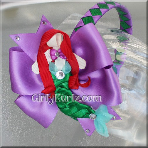 Under the Seashell Princess 3-in-1 tutorial featuring mermaid ribbon clip, bow, and headband