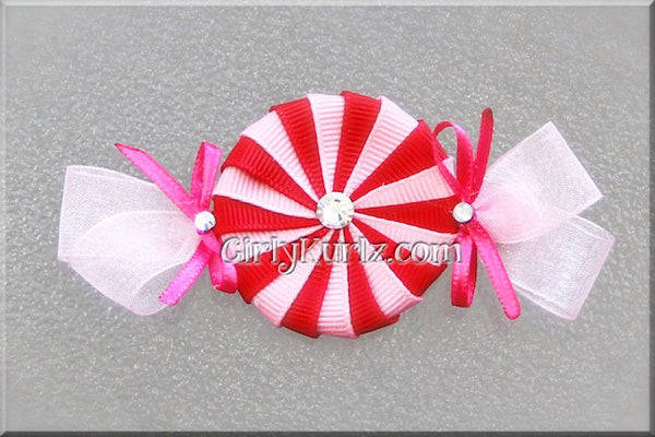 peppermint hair bow