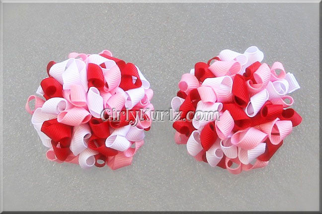 valentine hair bow