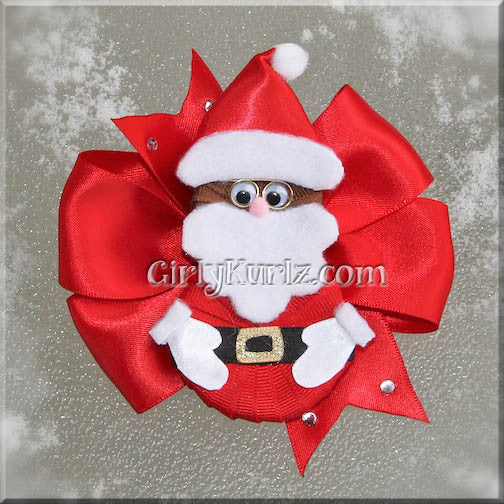 santa hair bow