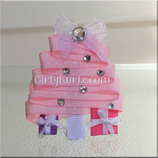 christmas tree hair clip