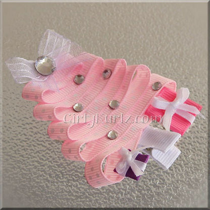 christmas tree hair clip