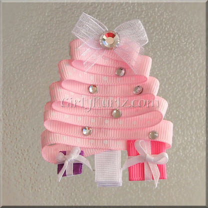 christmas tree hair clip