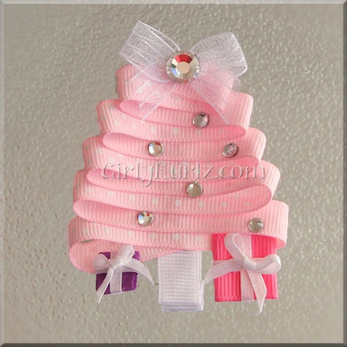 christmas tree hair clip