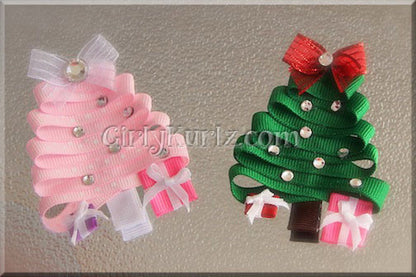 christmas tree hair clip