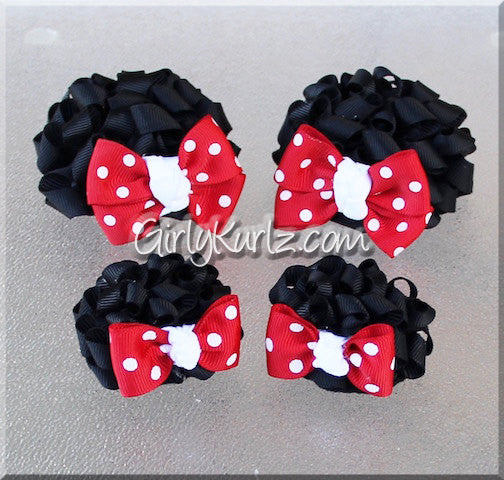 Minnie mouse ears hair bows