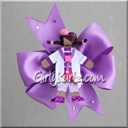 doc mcstuffins hair bow headband ribbon sculpture