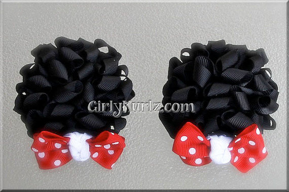 minnie mouse ear hair bows