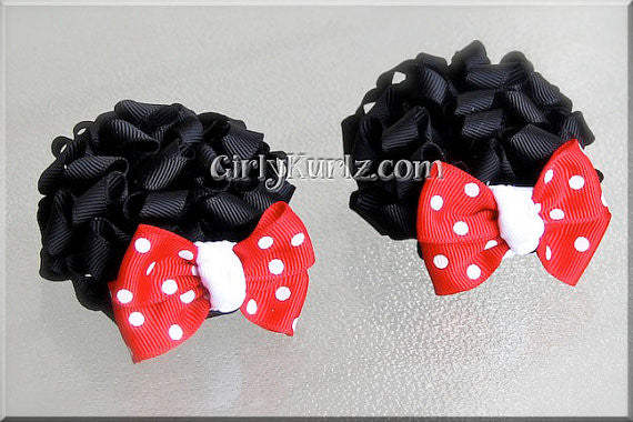 minnie mouse ear hair bows