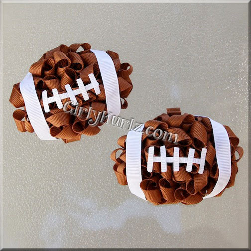 football hair bow