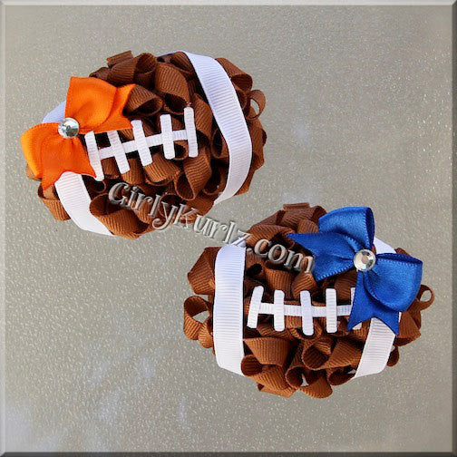 football hair bow