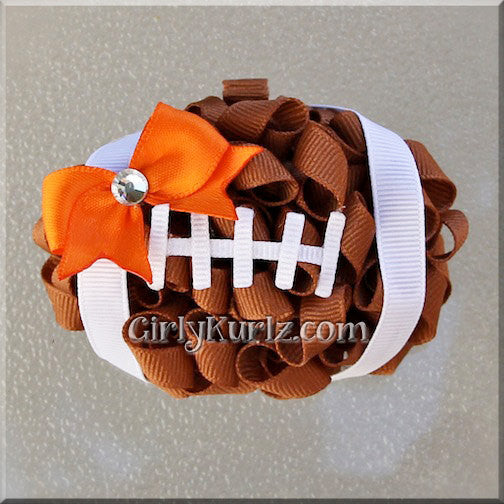 football hair bow