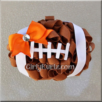 football hair bow