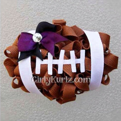 football hair bow