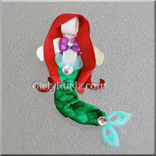 little mermaid hair bow