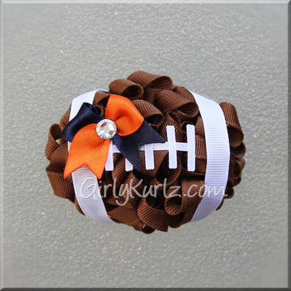 football hair bow
