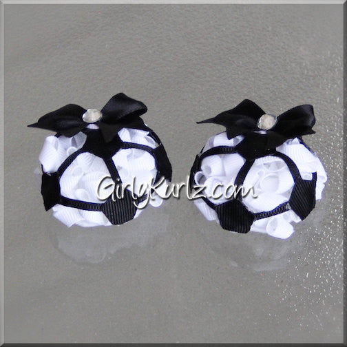 soccer hair bow