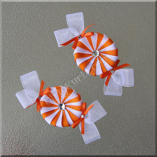 peppermint candy hair clips