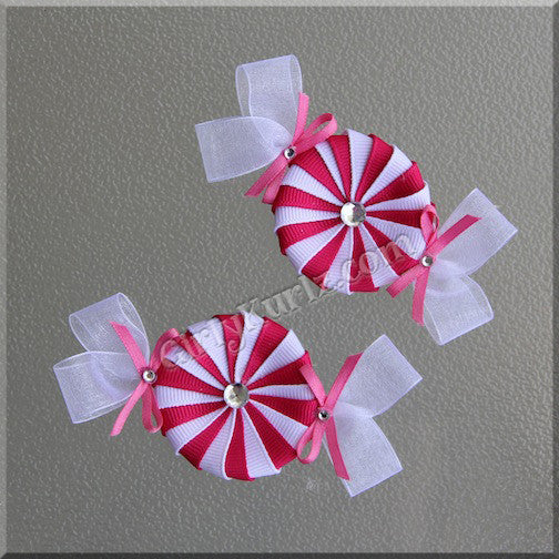 peppermint candy hair clips