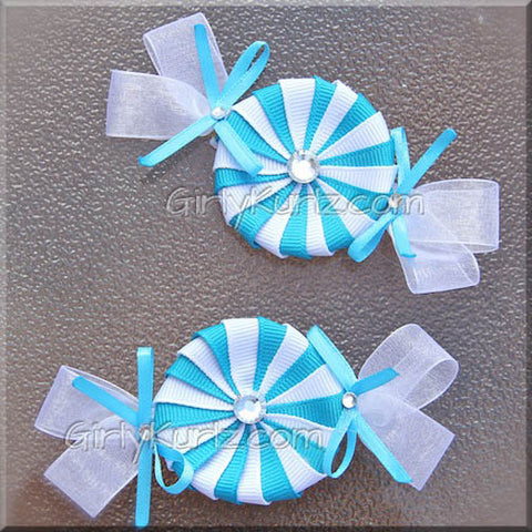 peppermint candy hair clips